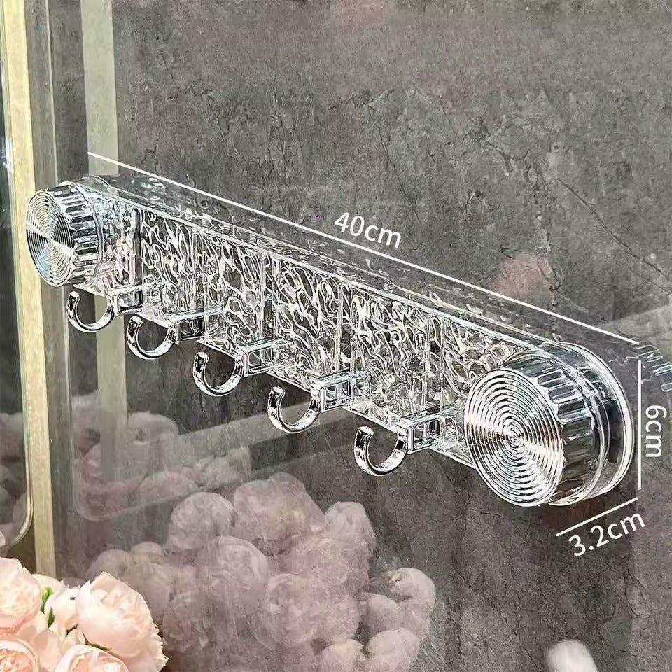 Suction Cup Folding Hook Rack