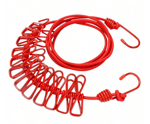 Elastic Clothesline with Clips