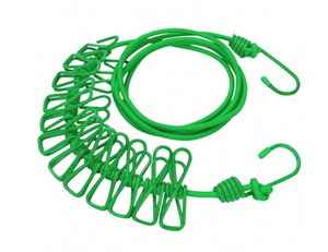 Elastic Clothesline with Clips