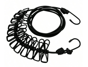 Elastic Clothesline with Clips