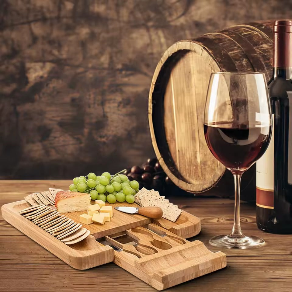 Bamboo Cheese Board Set