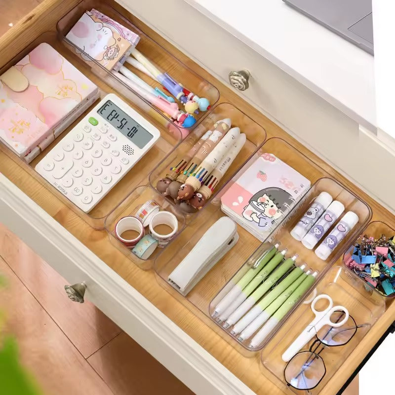 Clear Desk Drawer Organizer