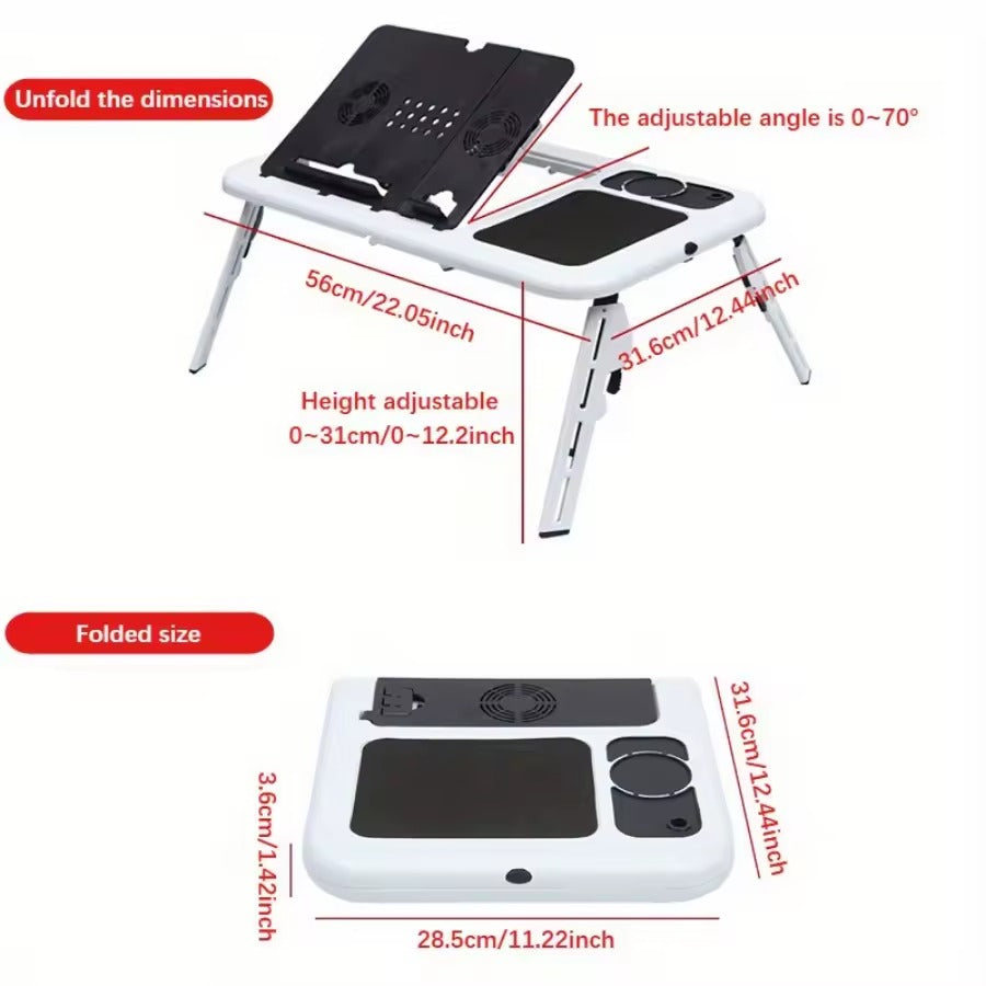 Foldable Laptop E-Table with Fans