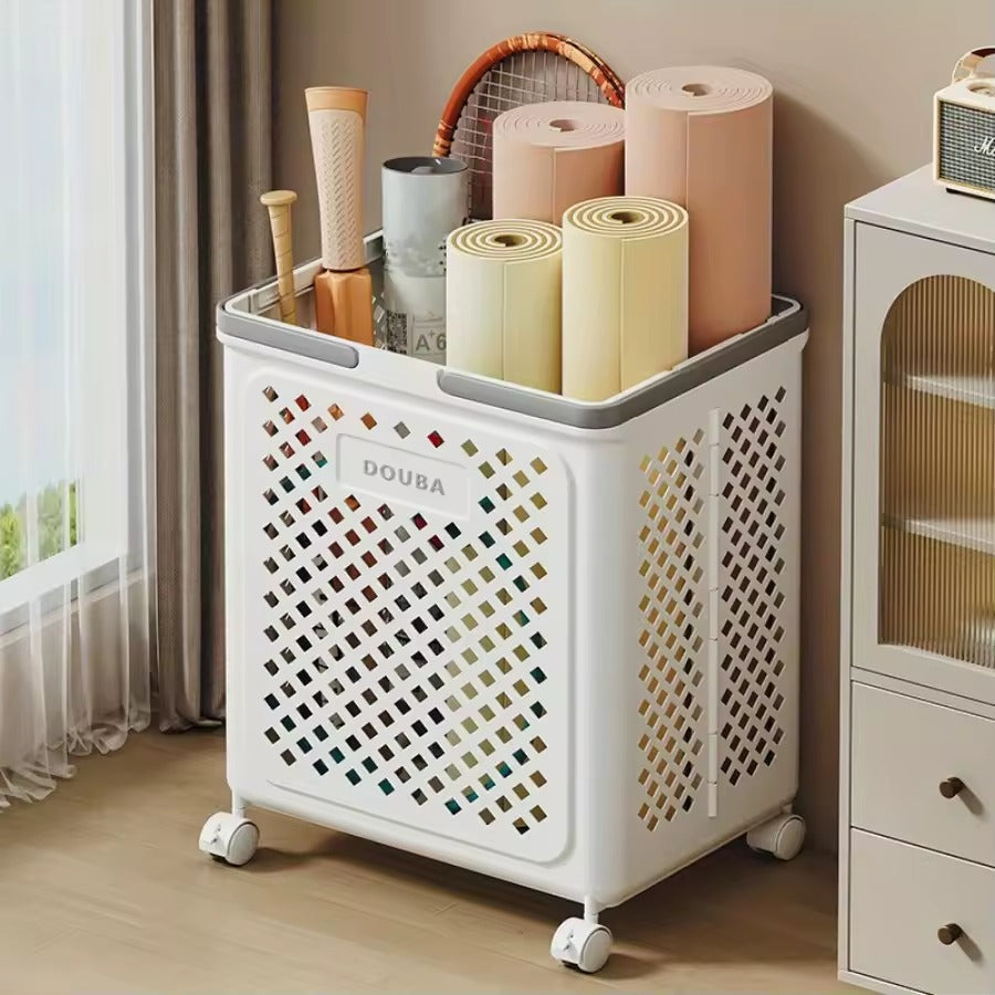 Foldable Rolling Laundry Basket