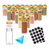 Bamboo Lid Spice Jar Set (24 Pieces)