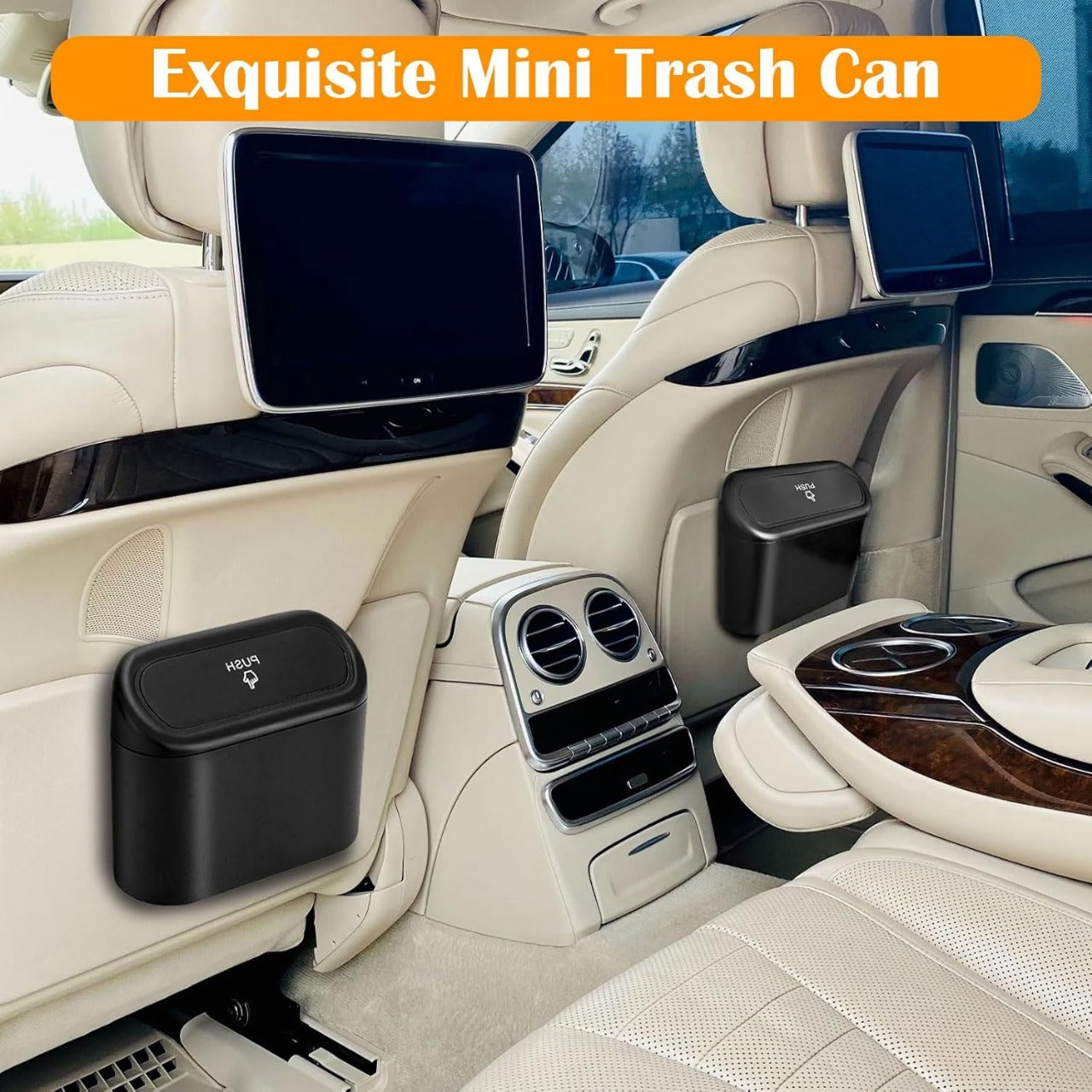 Push-in Car Trash Can