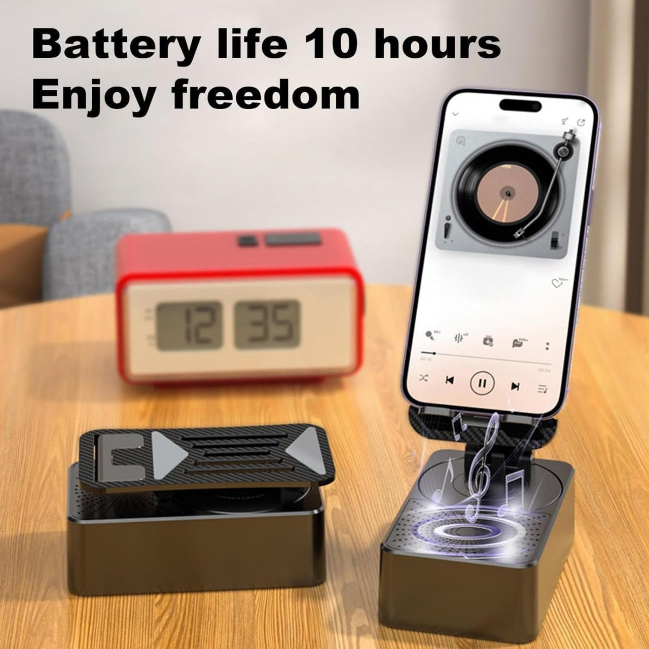 Wireless Bluetooth Speaker Phone Holder
