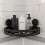 Plastic Corner Bathroom Suction Rack