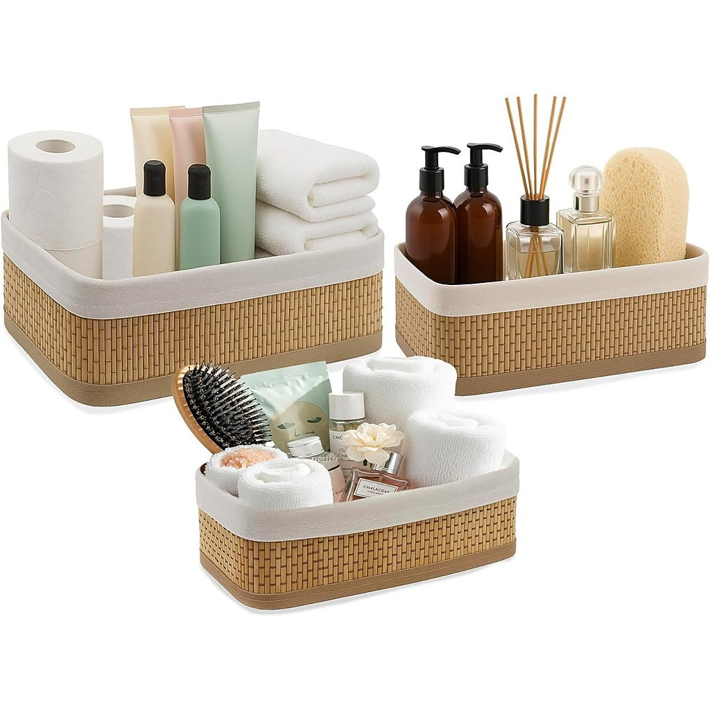 Woven Storage Basket Set with Liner