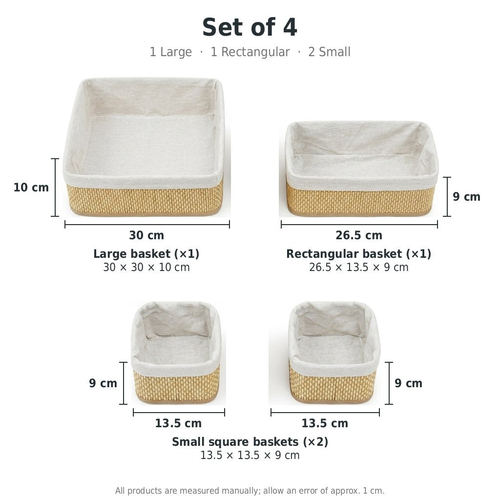 Bamboo Woven Basket Set
