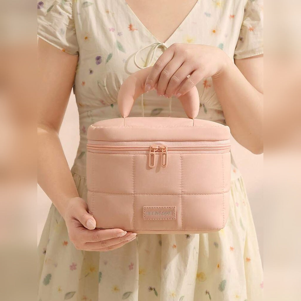 Makeup Bag with Zipper and Handle
