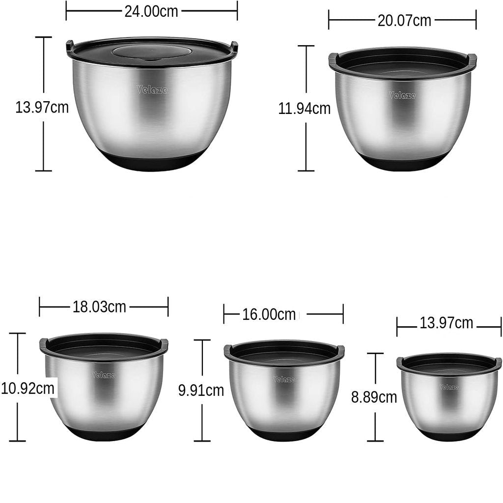 Mixing Bowls Set with Lids and Graters