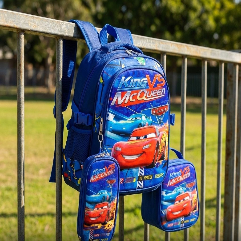 Kids 3-Piece Character School Bag Set