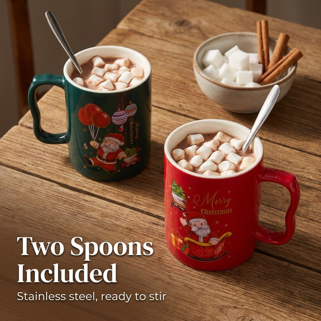 Two stainless steel spoons included
