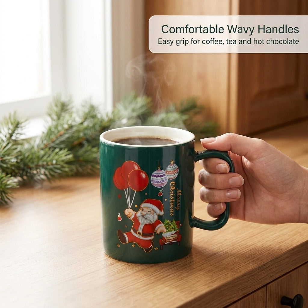 Comfortable wavy mug handle