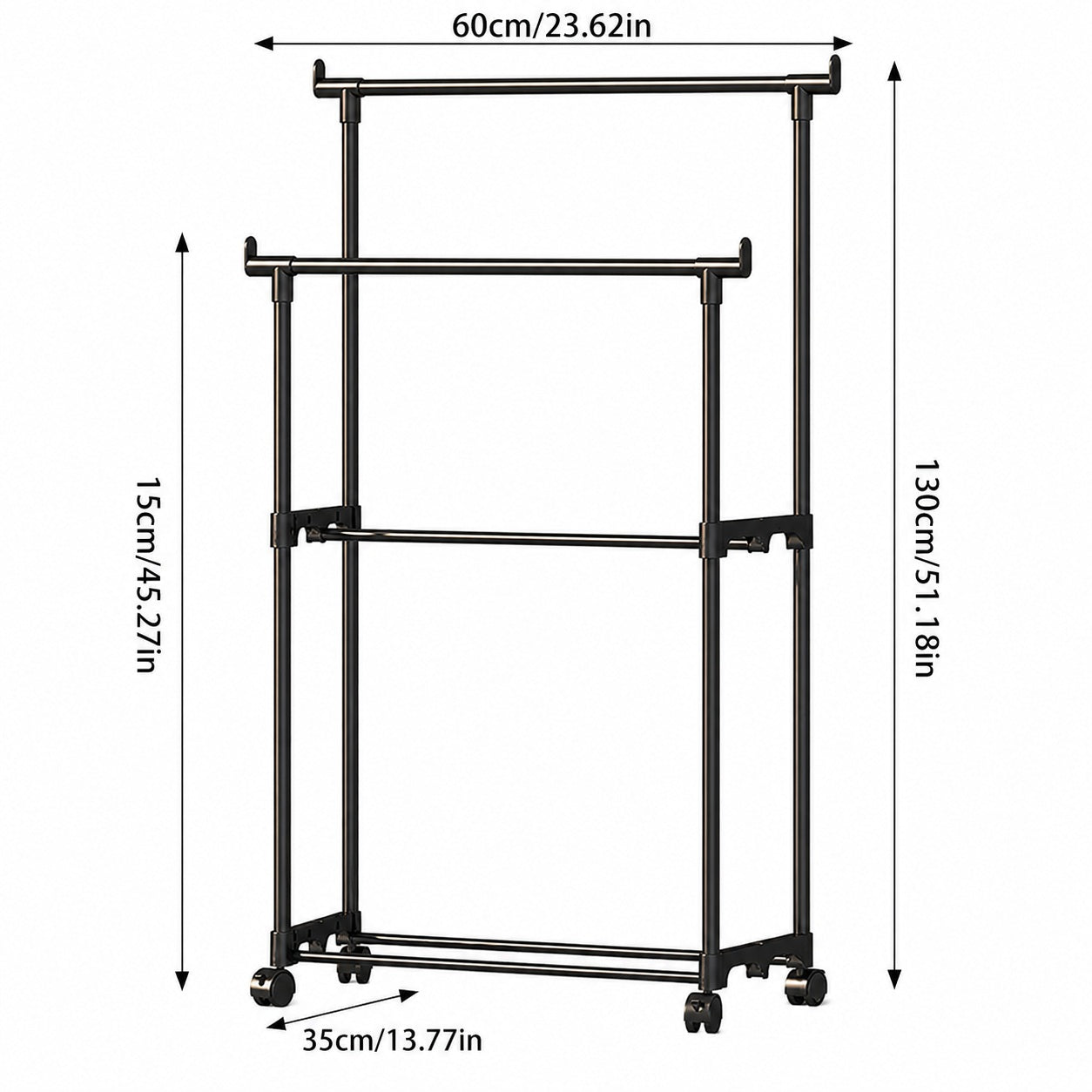 Double Garment Rack