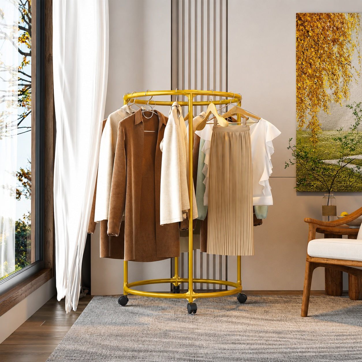 Rolling Clothes Rack