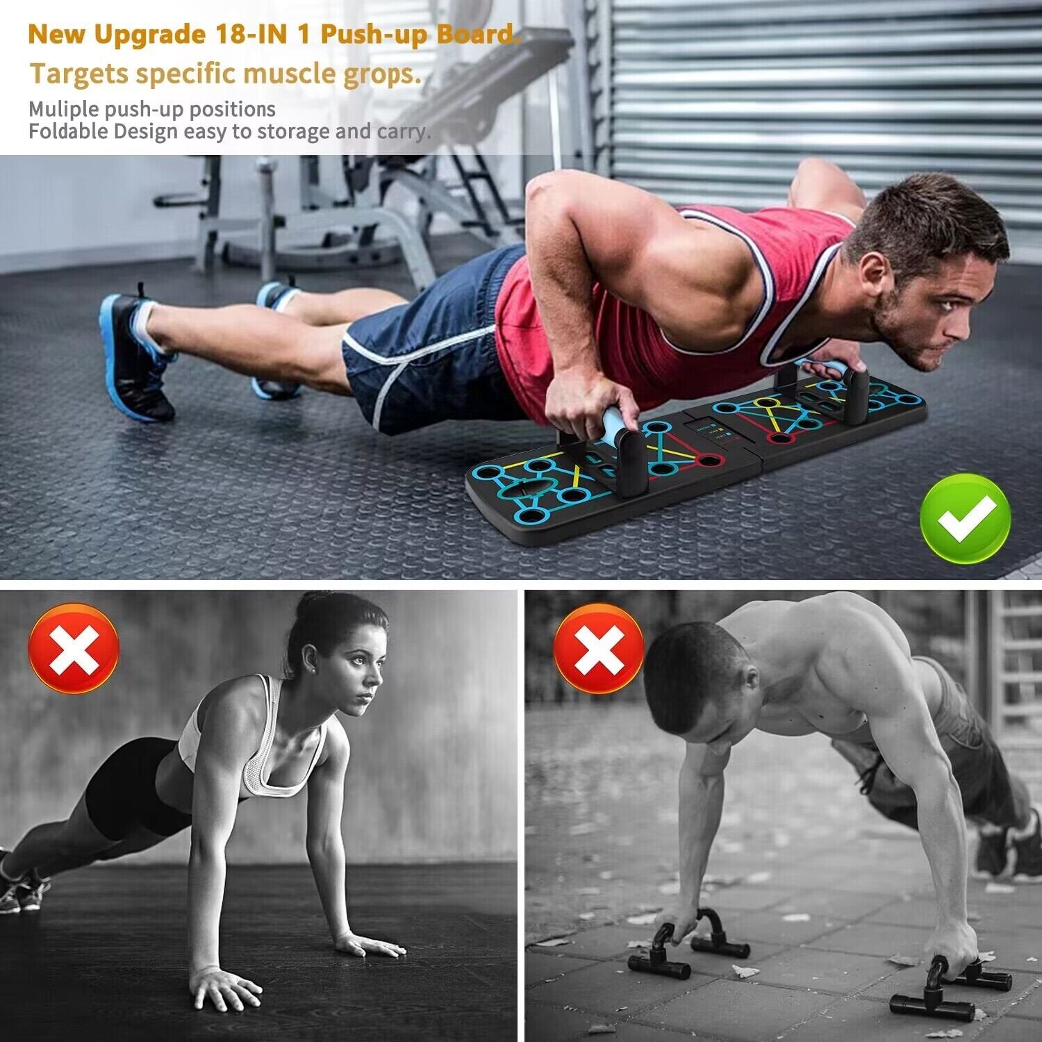 18 in 1 Foldable Push Up Board
