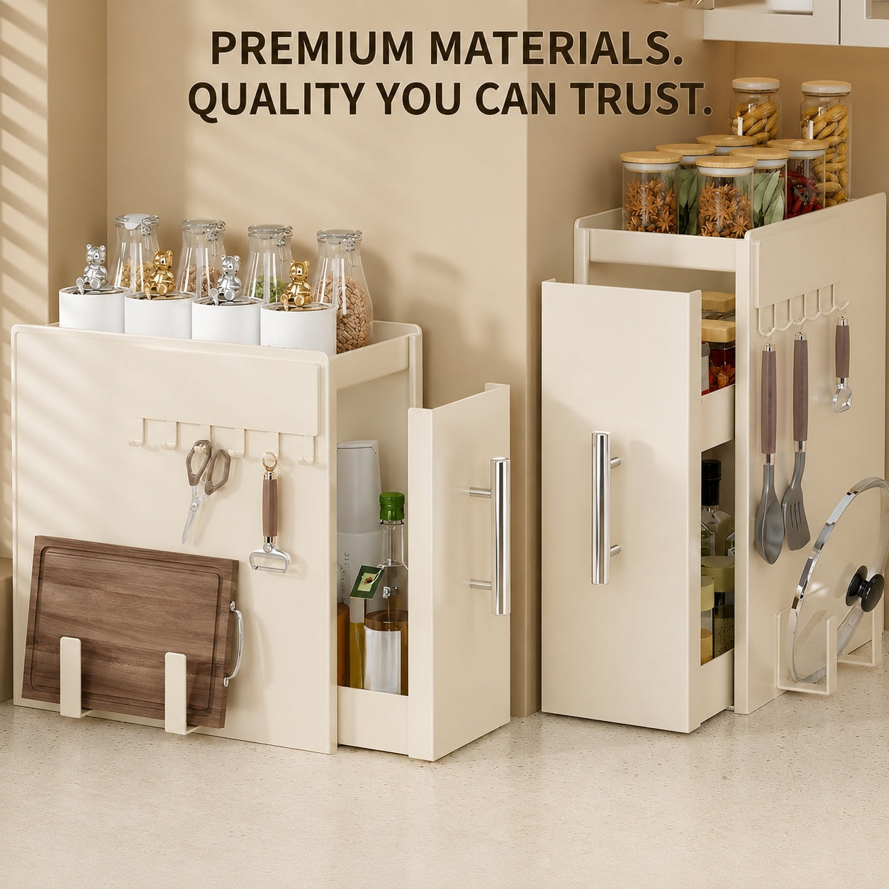 Hidden Sliding Condiment Rack