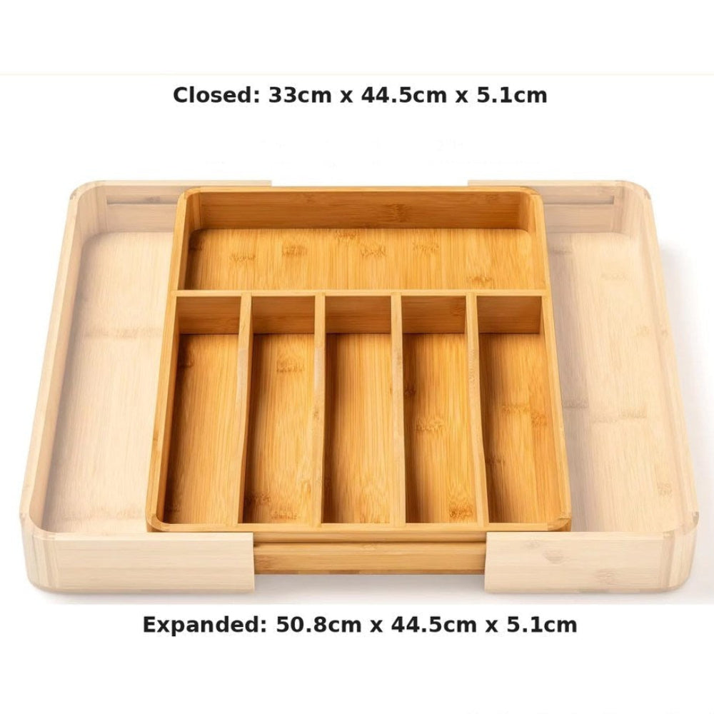 Expandable Bamboo Drawer Organizer