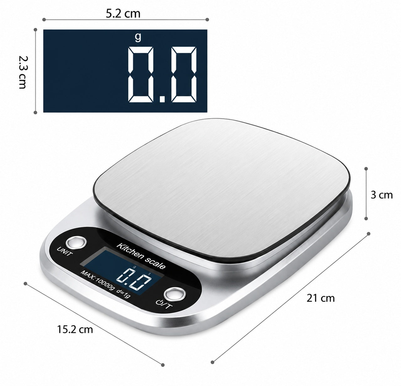 Digital Kitchen Scale with LCD Display