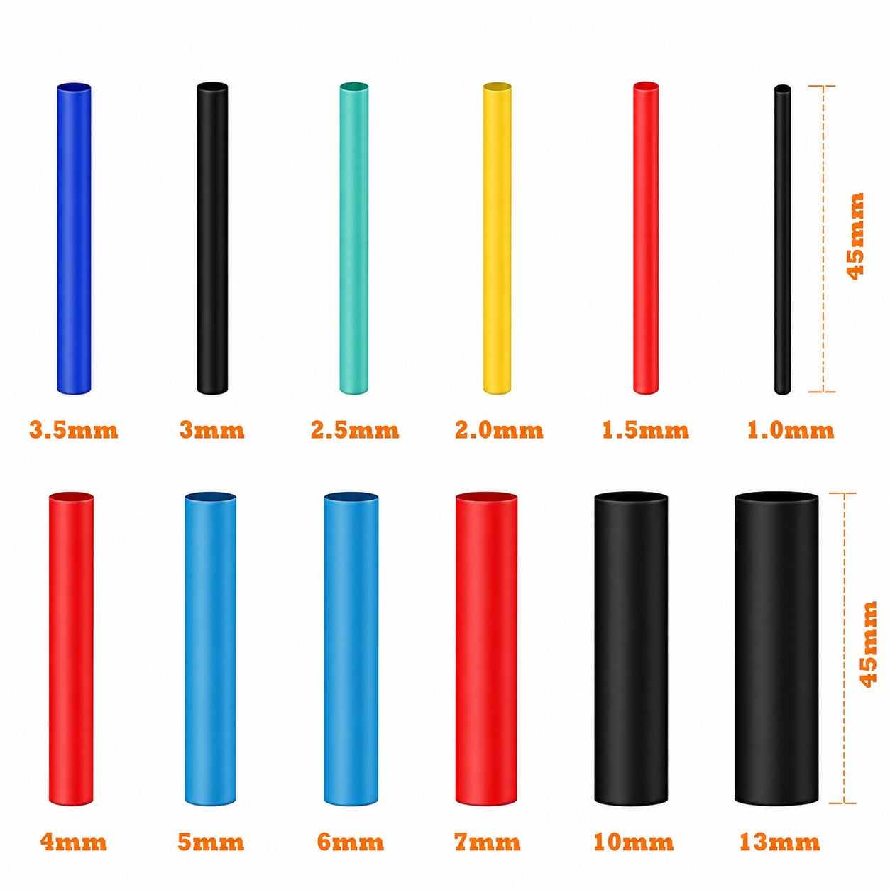 580pcs Heat Shrink Tubing Kit
