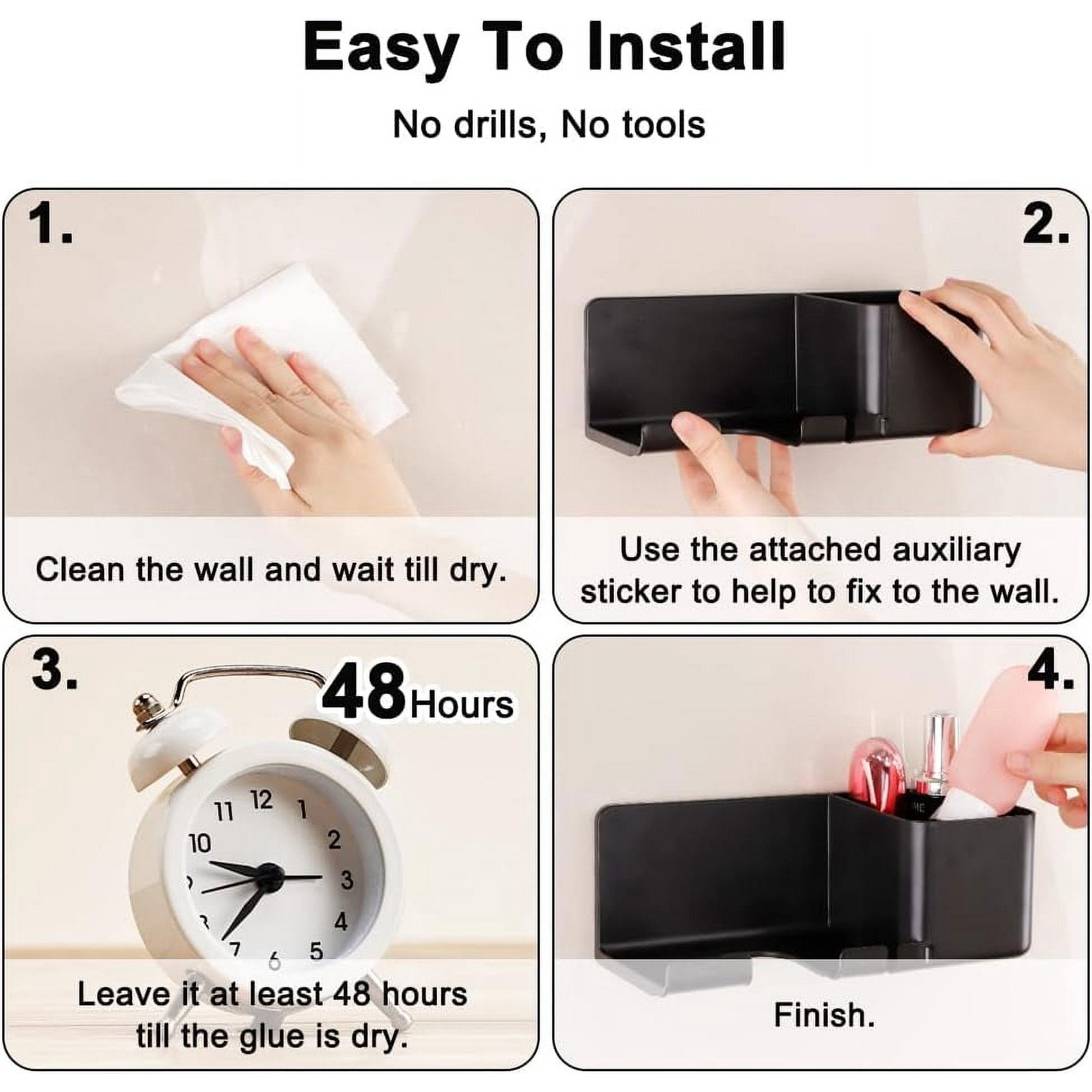 Wall-Mounted Hair Dryer Holder