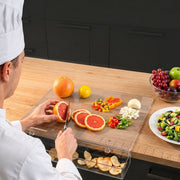 Acrylic Cutting Board with Waste Container