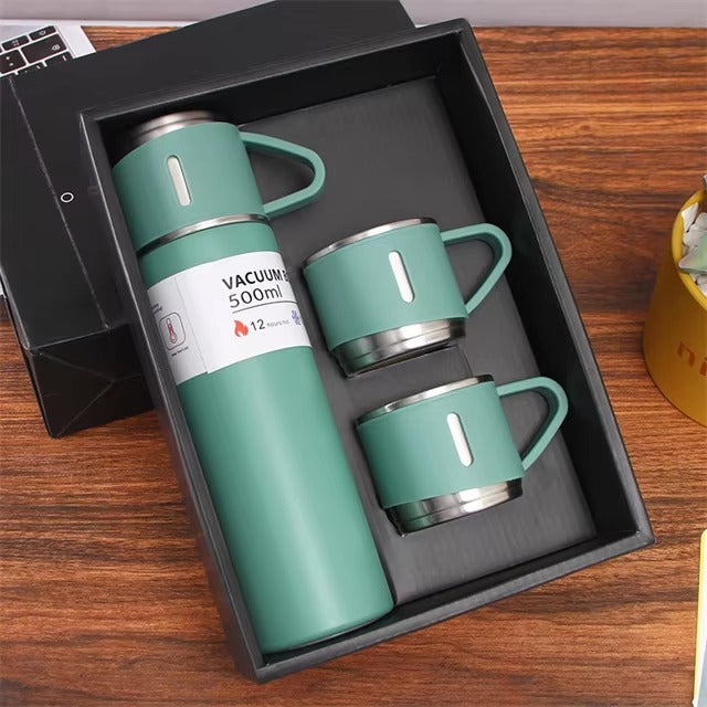 500ml Vacuum Insulated Bottle + 3 cups