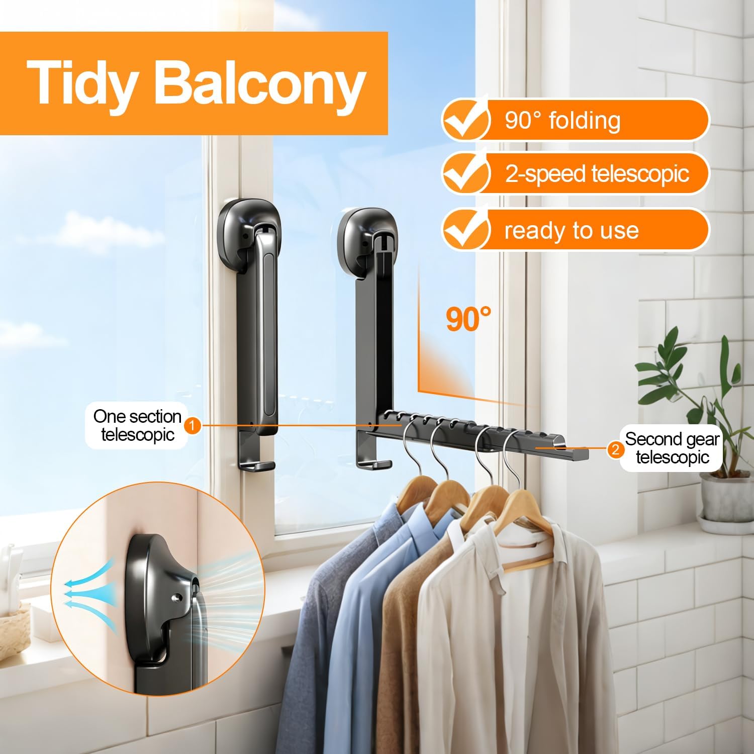 Extendable Wall Clothes Hook