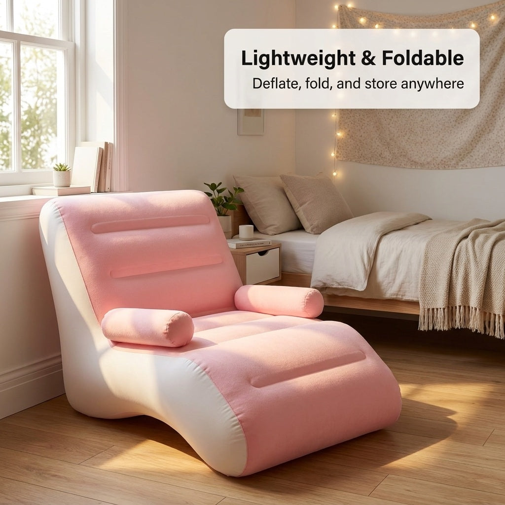 S-Shaped Inflatable Lounge Chair with Pump