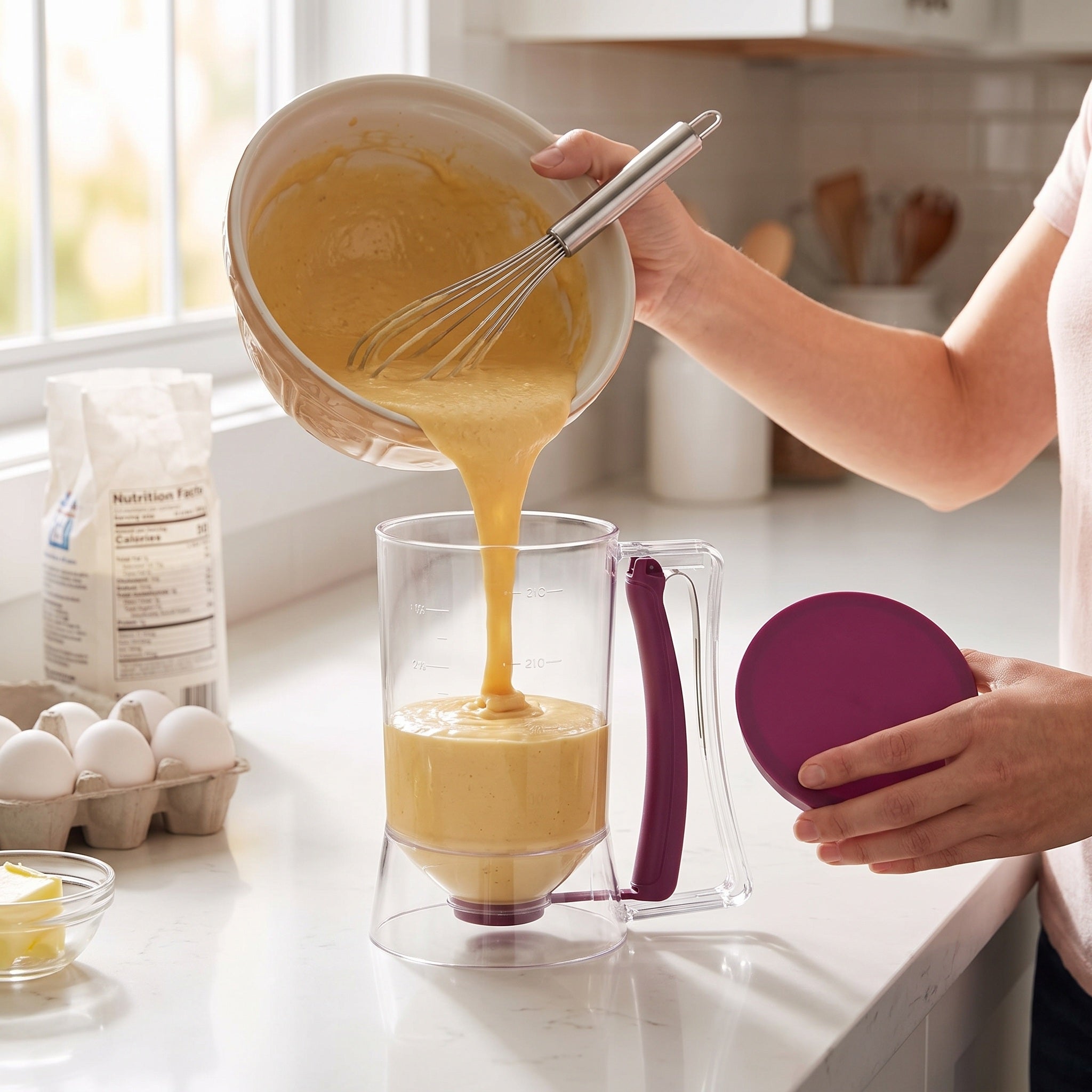 Batter Dispenser for Pancakes and Waffles