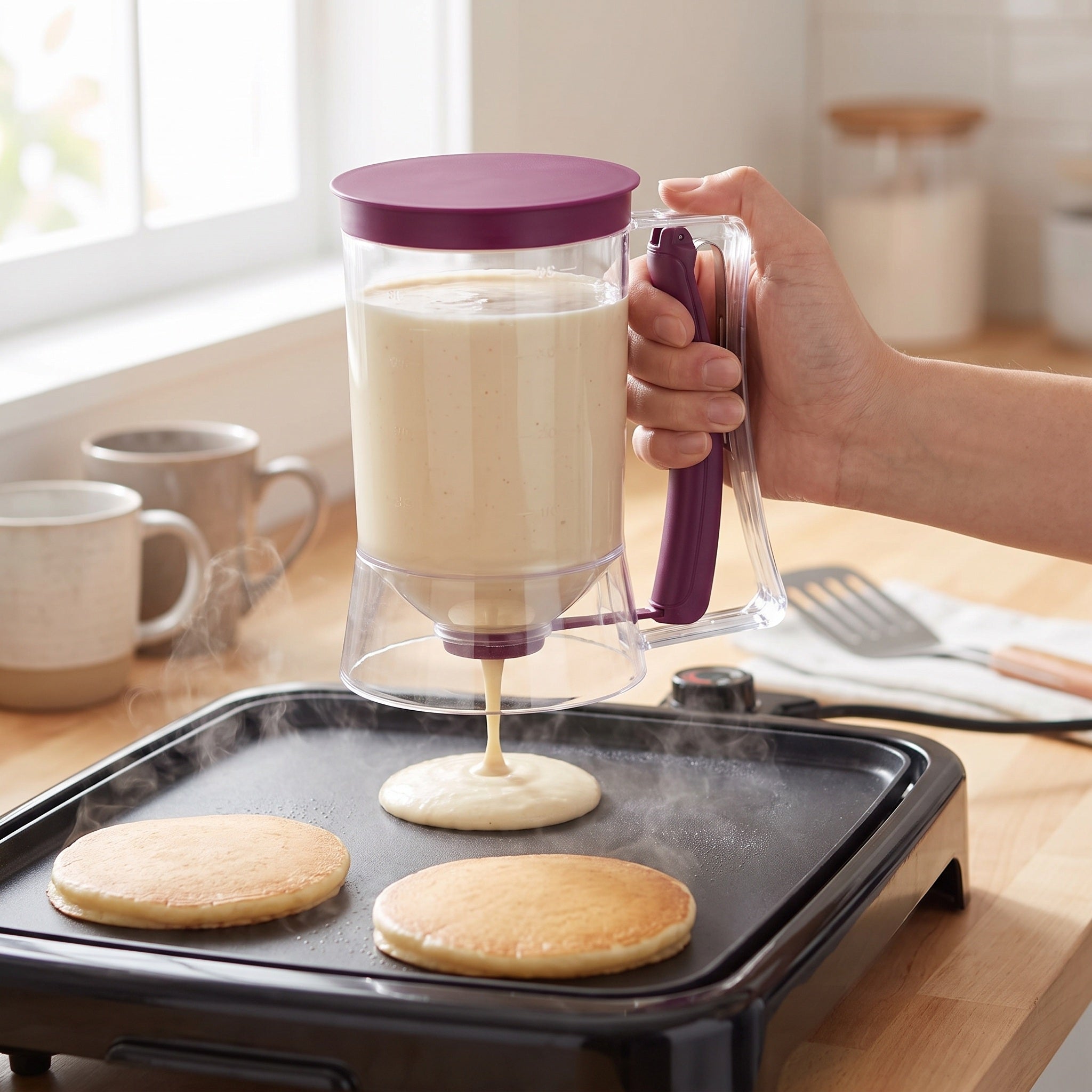 Batter Dispenser for Pancakes and Waffles