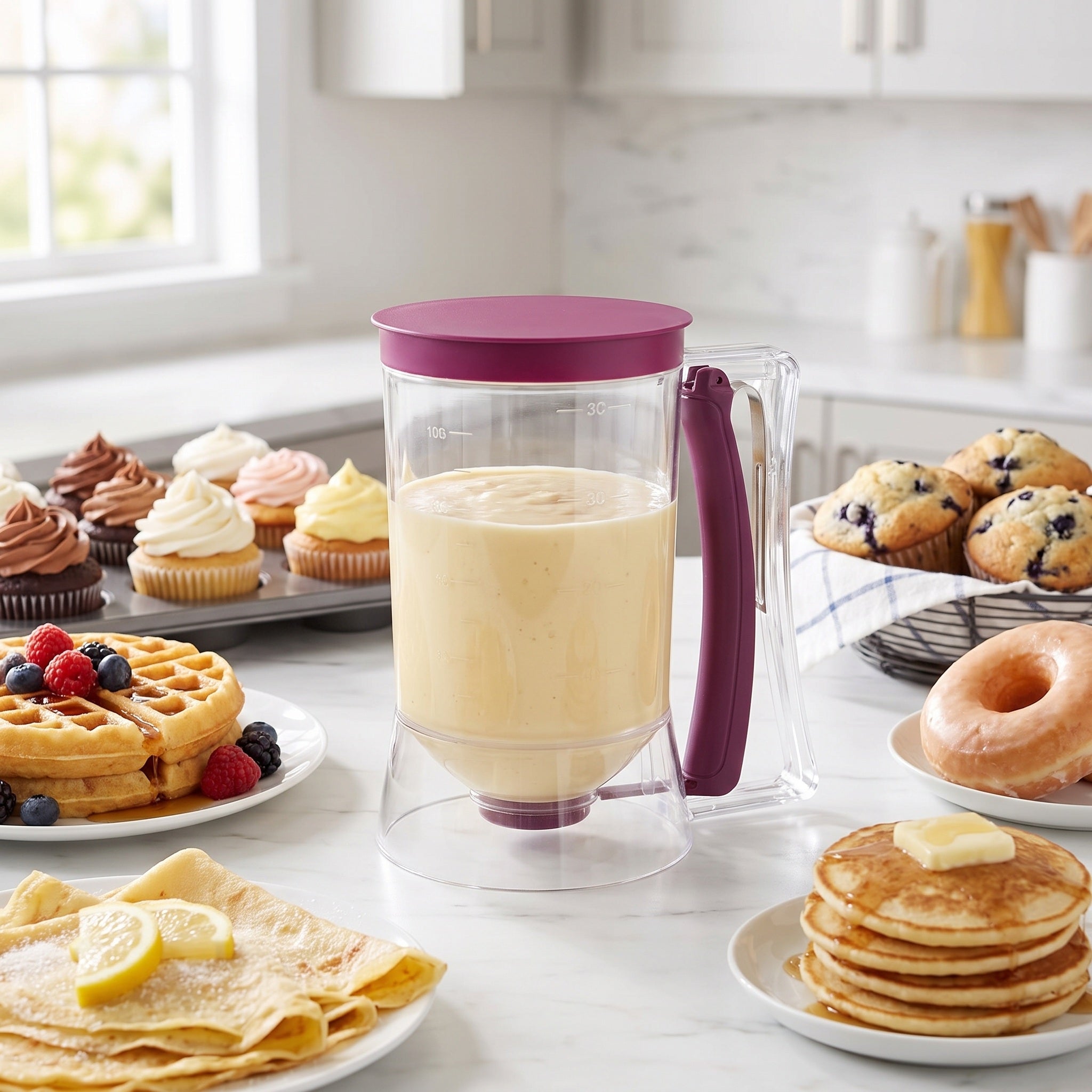 Batter Dispenser for Pancakes and Waffles