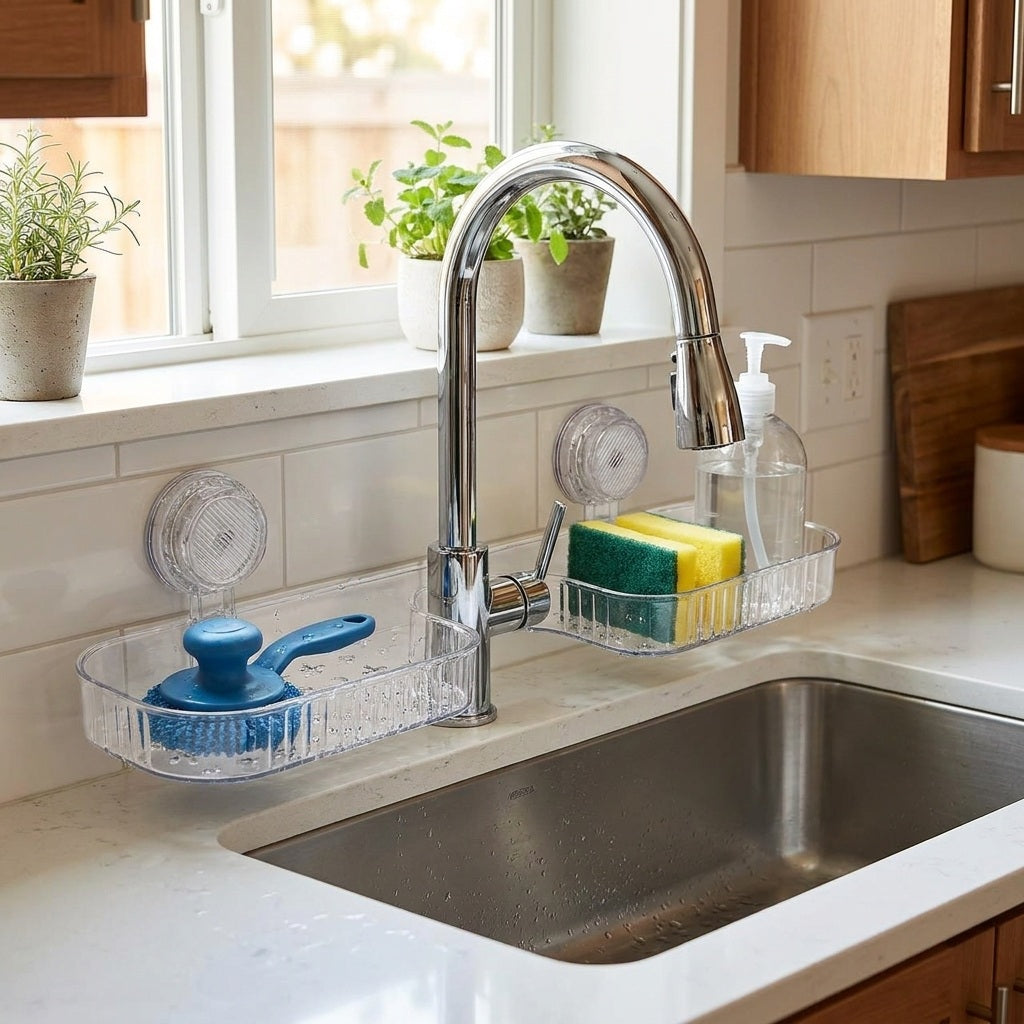 No Drill Suction Sink Organizer