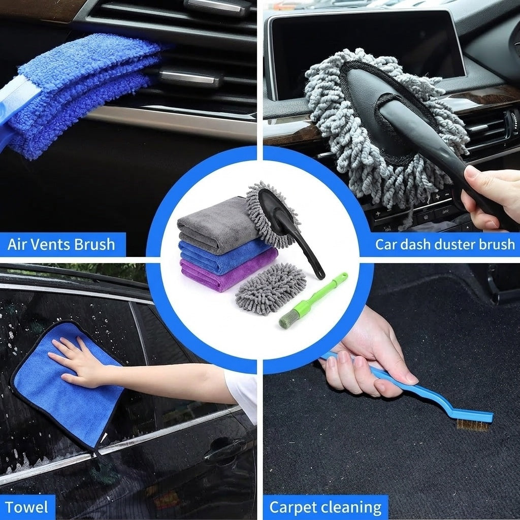 Car Interior Detailing Kit with Vacuum