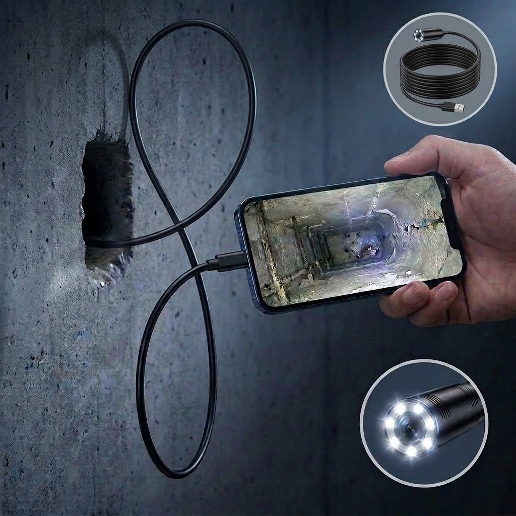 Endoscope Camera with Adjustable LED