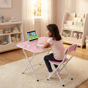 Foldable Kids Study Table with Tablet Stand