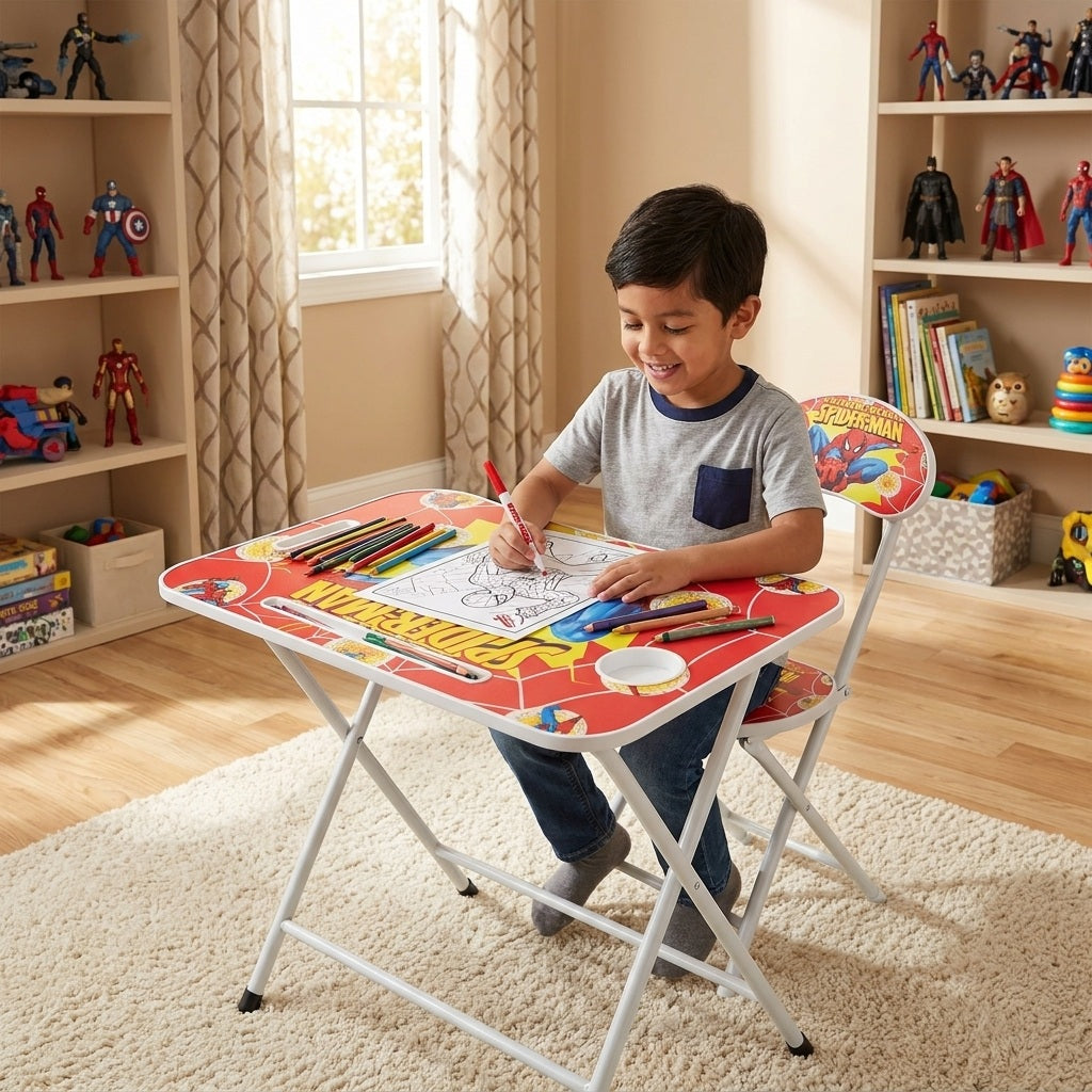 Foldable Kids Study Table with Tablet Stand
