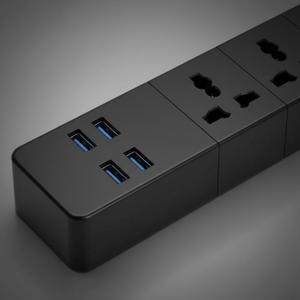 Universal Power Strip with USB Ports
