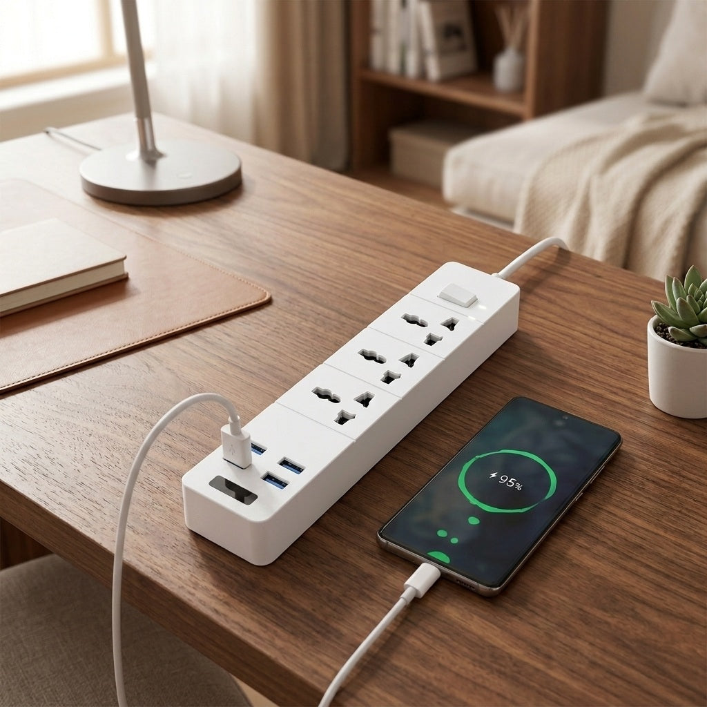 Universal Power Strip with USB Ports