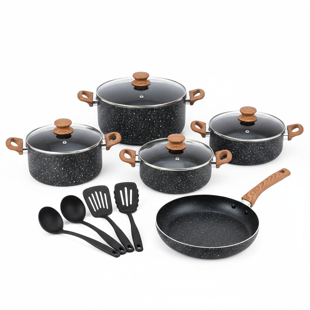 Granite Non-Stick Cookware Set (13 Pieces)