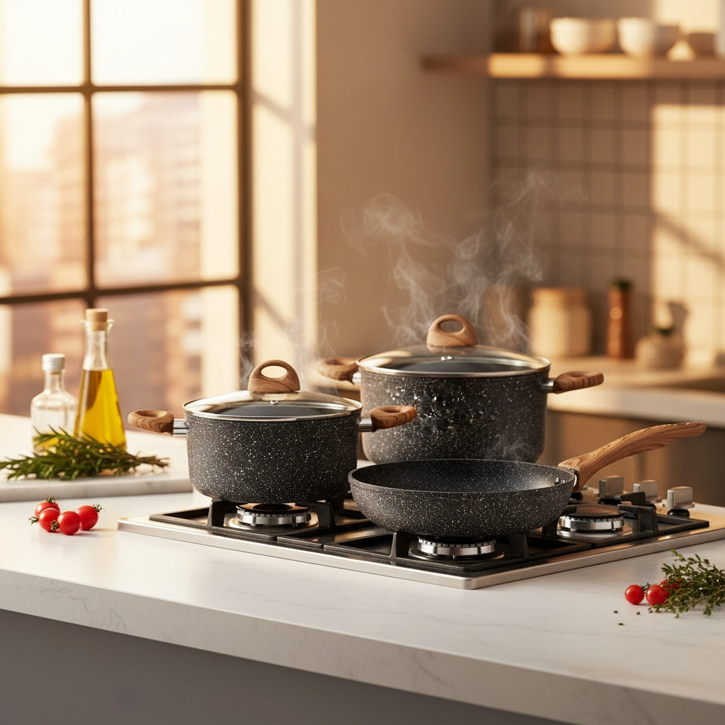 Granite Non-Stick Cookware Set (13 Pieces)
