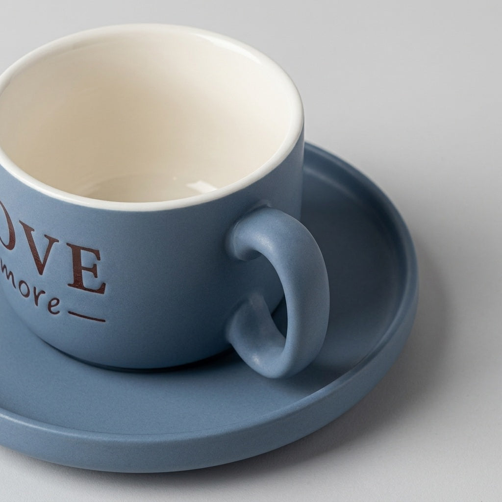 Motivational Ceramic Cup and Saucer Set