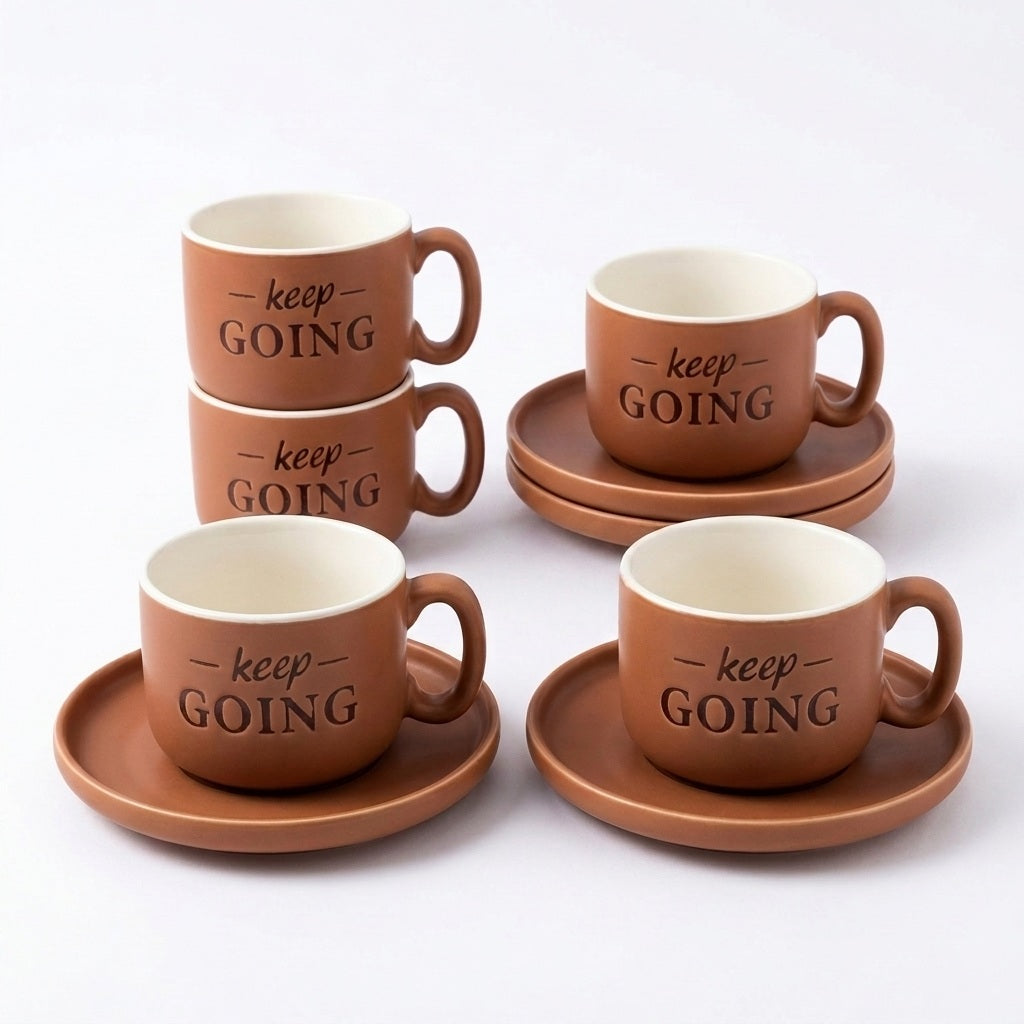 Motivational Ceramic Cup and Saucer Set
