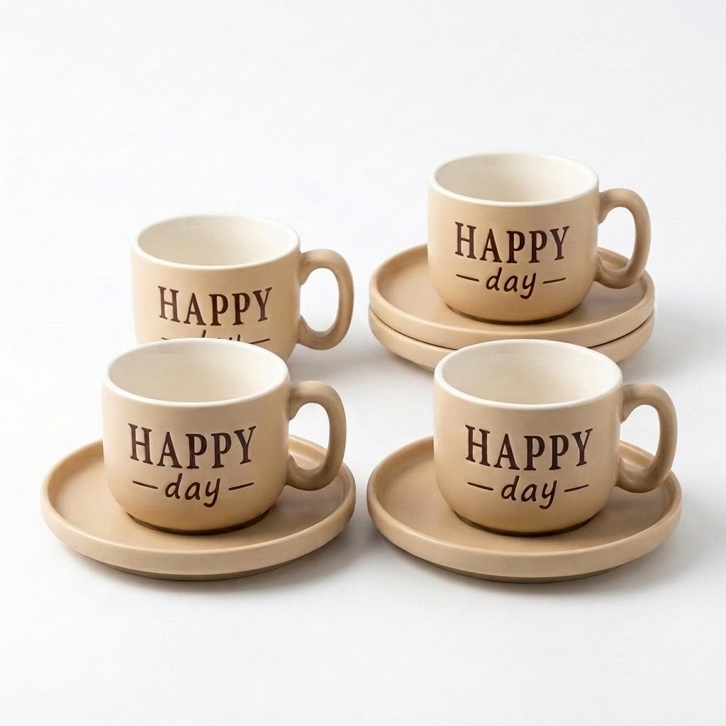 Motivational Ceramic Cup and Saucer Set
