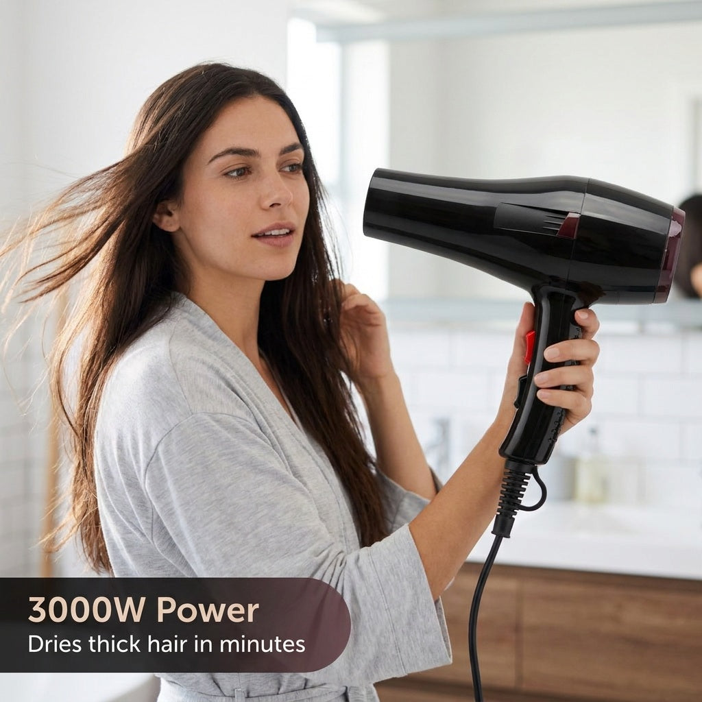Professional Salon Hair Dryer with Nozzle