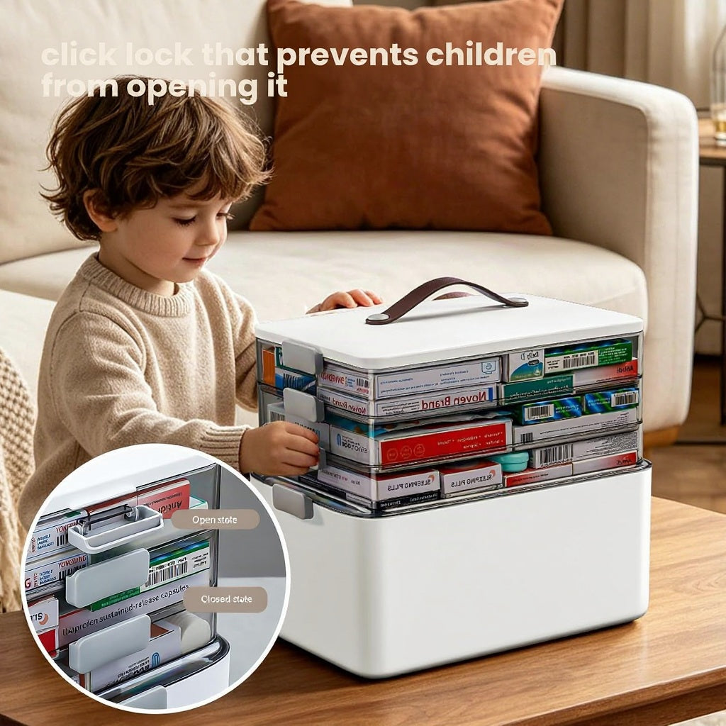 4-Tier Medicine Storage Organizer Box