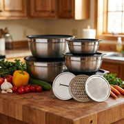 Mixing Bowls Set with Lids and Graters