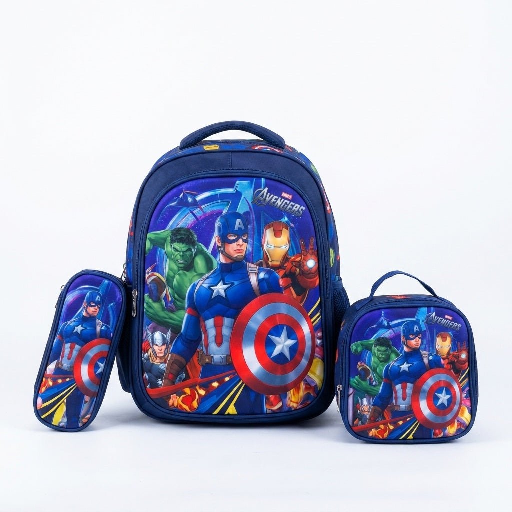 Kids 3-Piece Character School Bag Set